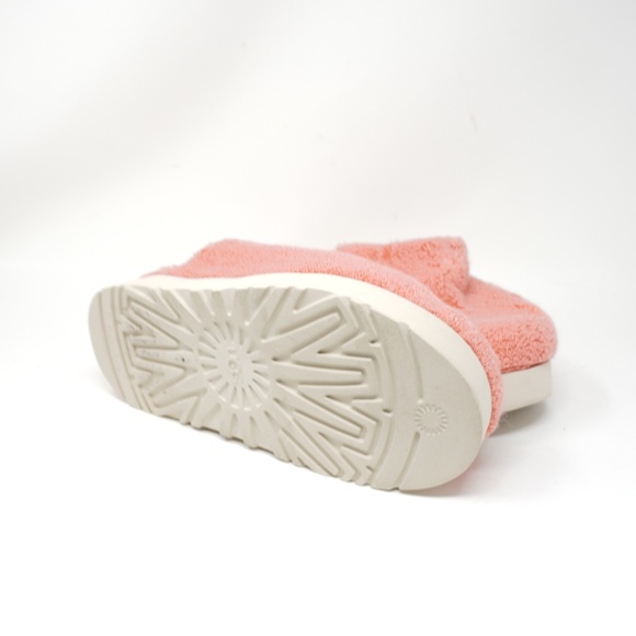 Ugg Women's Fuzz Sugar Terry Backless Platform Slip On Slippers Shoes Pink 7 - Picture 4 of 4